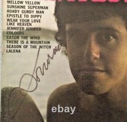 Vinyle des plus grands succès de Donovan signé/autographié