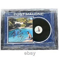 Vinyle encadré signé autographié par Post Malone avec certificat d'authenticité Beckett BAS, rare