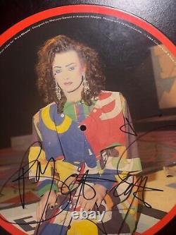 Vinyle photo dédicacé rare de Boy George signé, certificat d'authenticité Culture Club 1984 UK