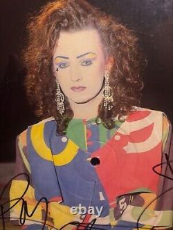 Vinyle photo dédicacé rare de Boy George signé, certificat d'authenticité Culture Club 1984 UK