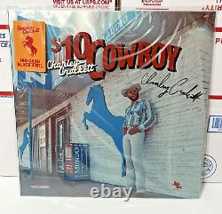 Vinyle signé de Charley Crockett 10 $ Cowboy EN MAIN