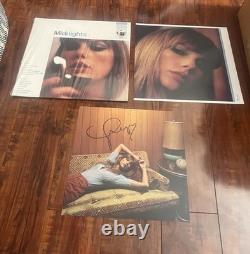 Vinyle signé de Taylor Swift Midnights Moonstone avec insert autographe Heart SANS DISQUE