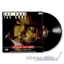 Vinyle signé et autographe d’Ice Cube Check Yo Self authentifié PSA/DNA