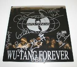Wu-tang Clan Groupe A Signé Wu-tang Toujours De Disque Vinyle Lp Coa Rza Method Man X8
