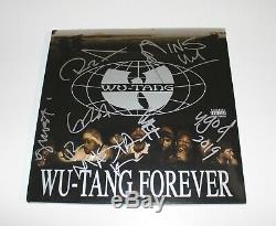 Wu-tang Clan Groupe A Signé Wu-tang Toujours De Disque Vinyle Lp Coa Rza Method Man X8