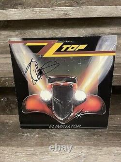 ZZ TOP ? Disque vinyle LP signé autographié Eliminator Billy Gibbons rare rock PREUVE